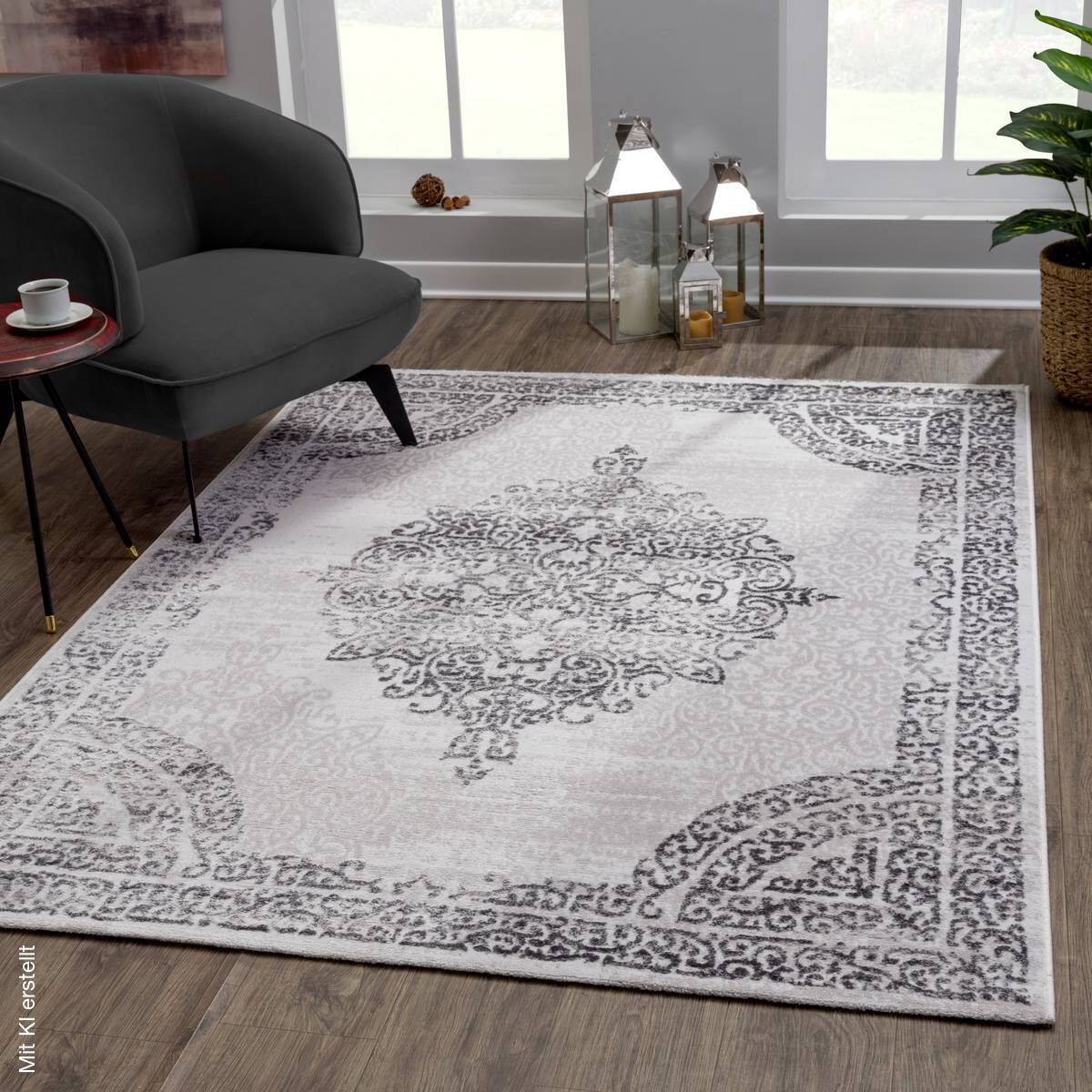 Sanat Teppich Evra hellgrau B/L: ca. 120x160 cm