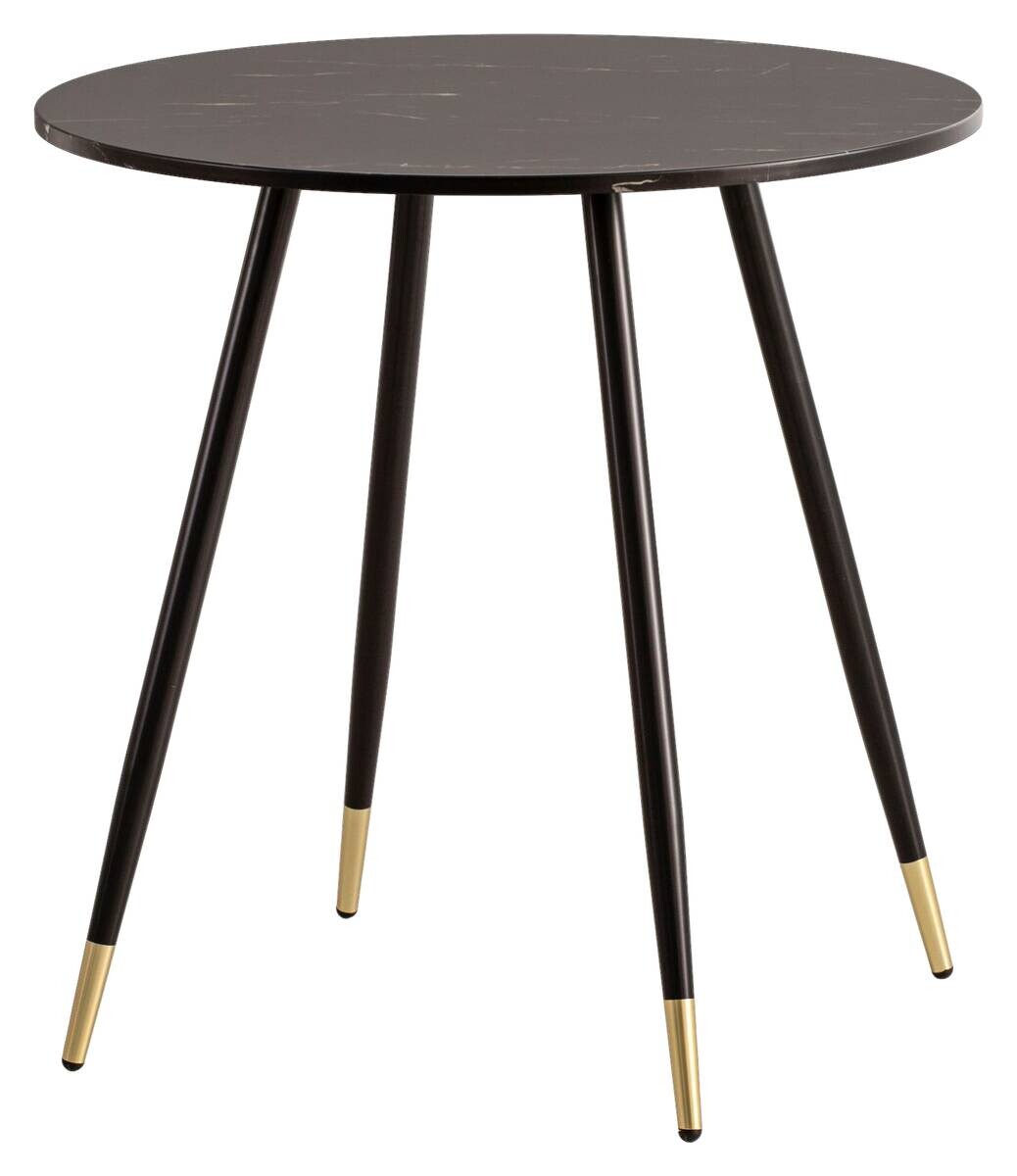 Esstisch schwarz Marmor Optik H/D: ca. 76x75 cm