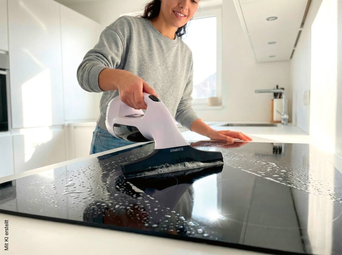 CLEANmaxx Akku-Fensterreiniger weiß Kunststoff B/H/L: ca. 28x14x34 cm