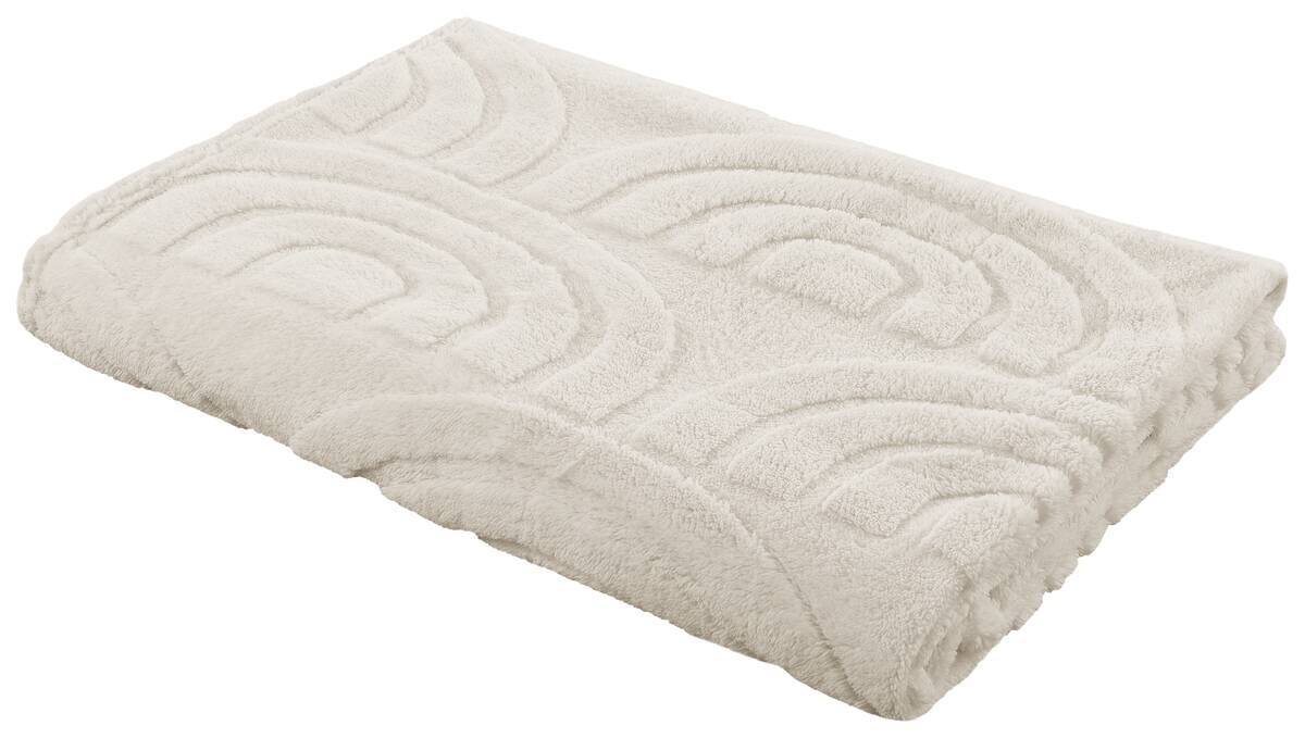 Wohndecke natur Polyester B/L: ca. 140x200 cm