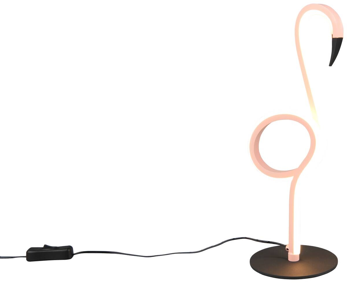 Reality LED-Tischleuchte Ingo pink Metall B/L: ca. 35x14,5 cm