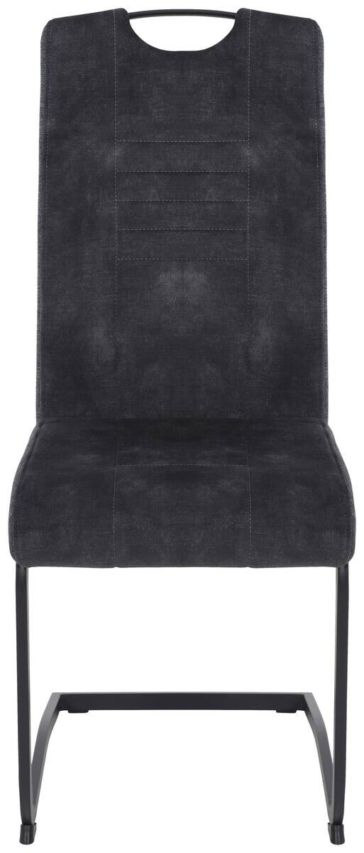 Schwingstuhl Riga, 4er-Set anthrazit Webstoff B/H/T: ca. 44x100x60 cm