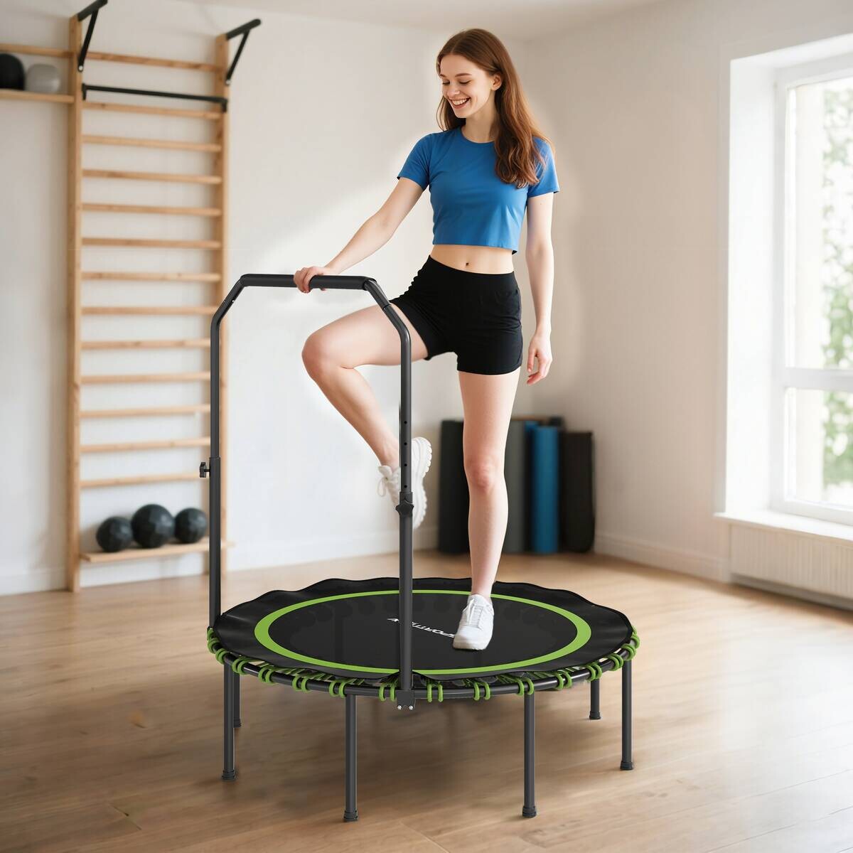 SPORTNOW Fitness Trampolin grün B/H/L: ca. 114x129x114 cm