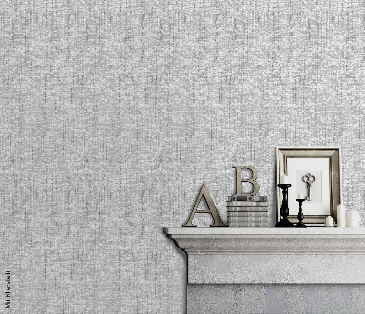 Vinyltapete Struktur grau B/L: ca. 53x1005 cm