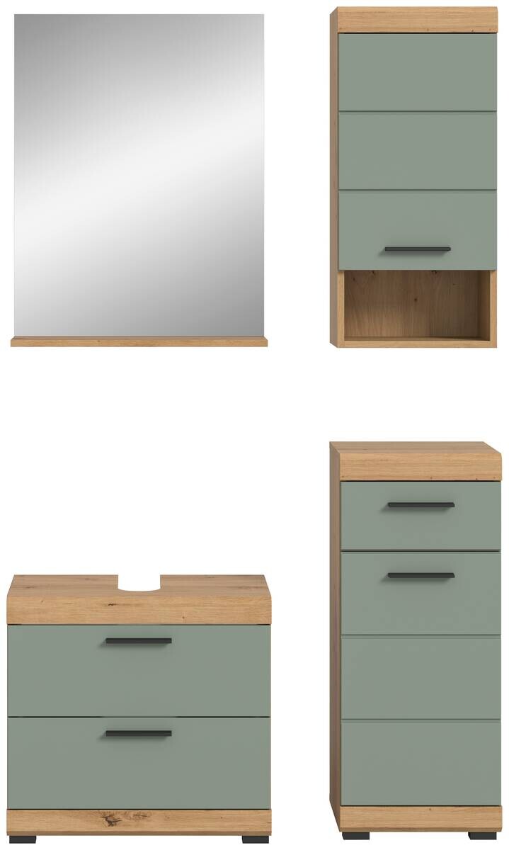 Badezimmer-Set Scout Eiche Artisan Nachbildung salbei Nachbildung B/H/T: ca. 112x191x37 cm
