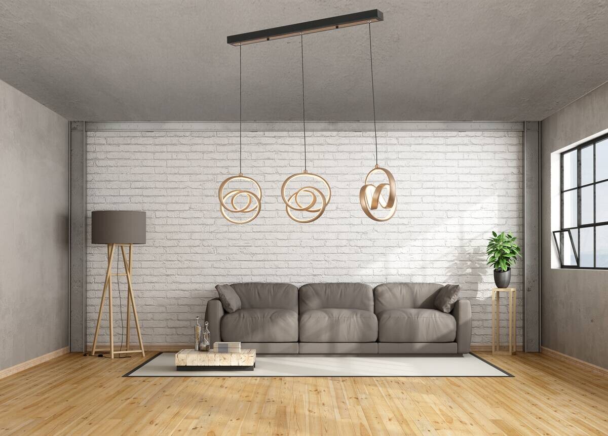 Nolo LED-Pendelleuchte Tamara Cappuccino B/H/L: ca. 75x18x120 cm