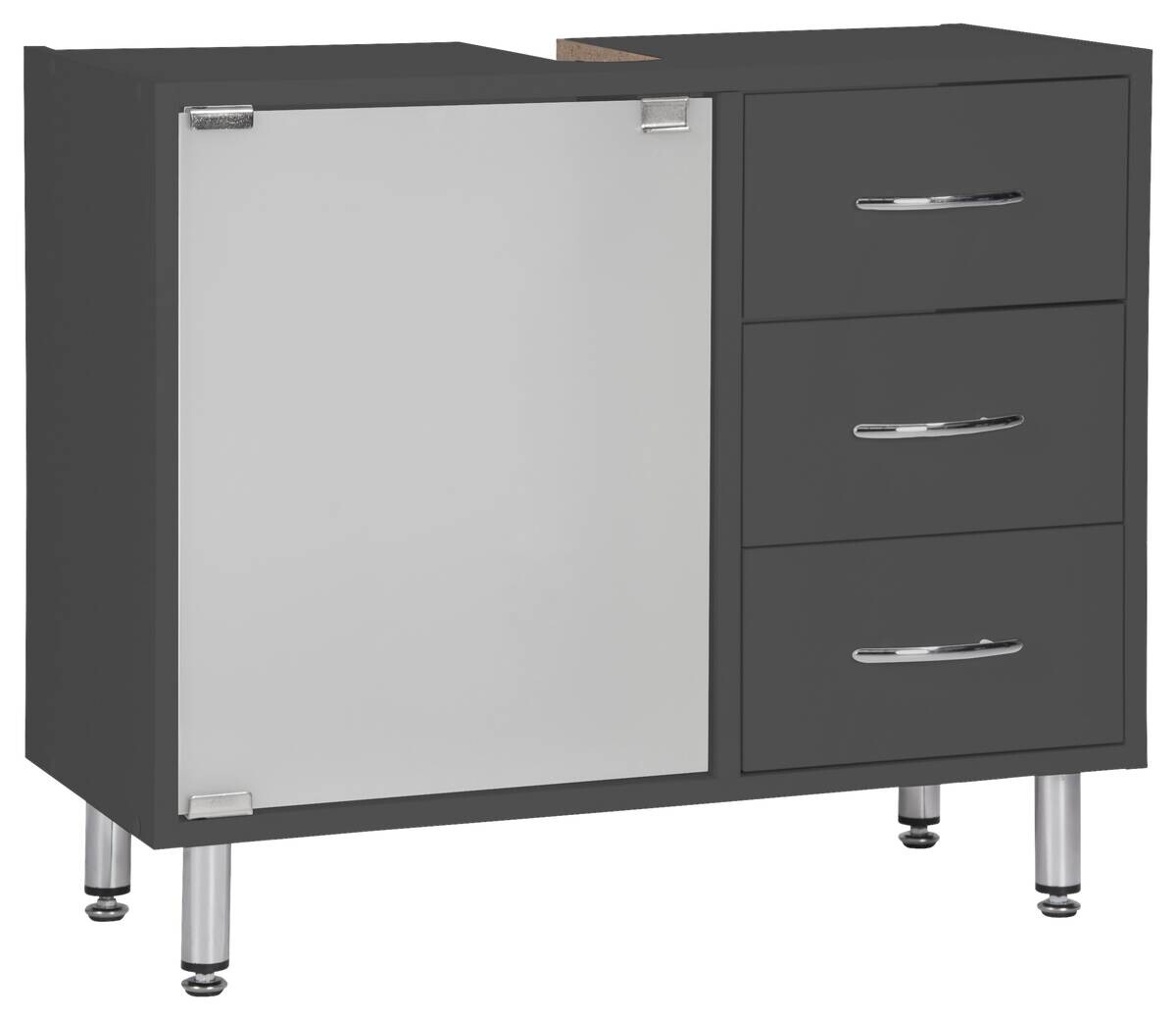 Waschbeckenunterschrank Lana anthrazit B/H/T: ca. 66x58x30 cm