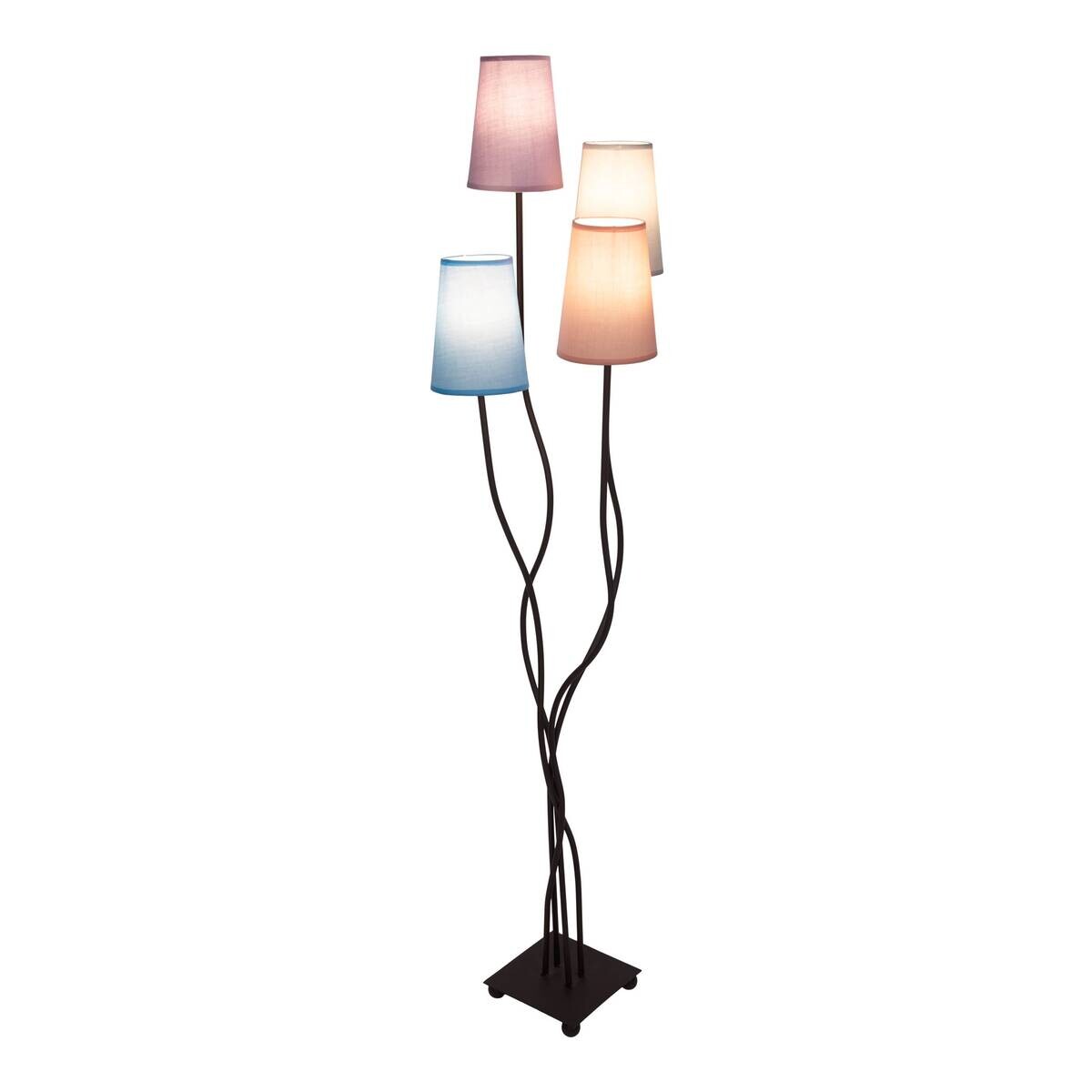 Näve Leuchten Stehlampe 2040962 multicolor Textil Metall B/H/T: ca. 34x138x43 cm 4 Brennstellen