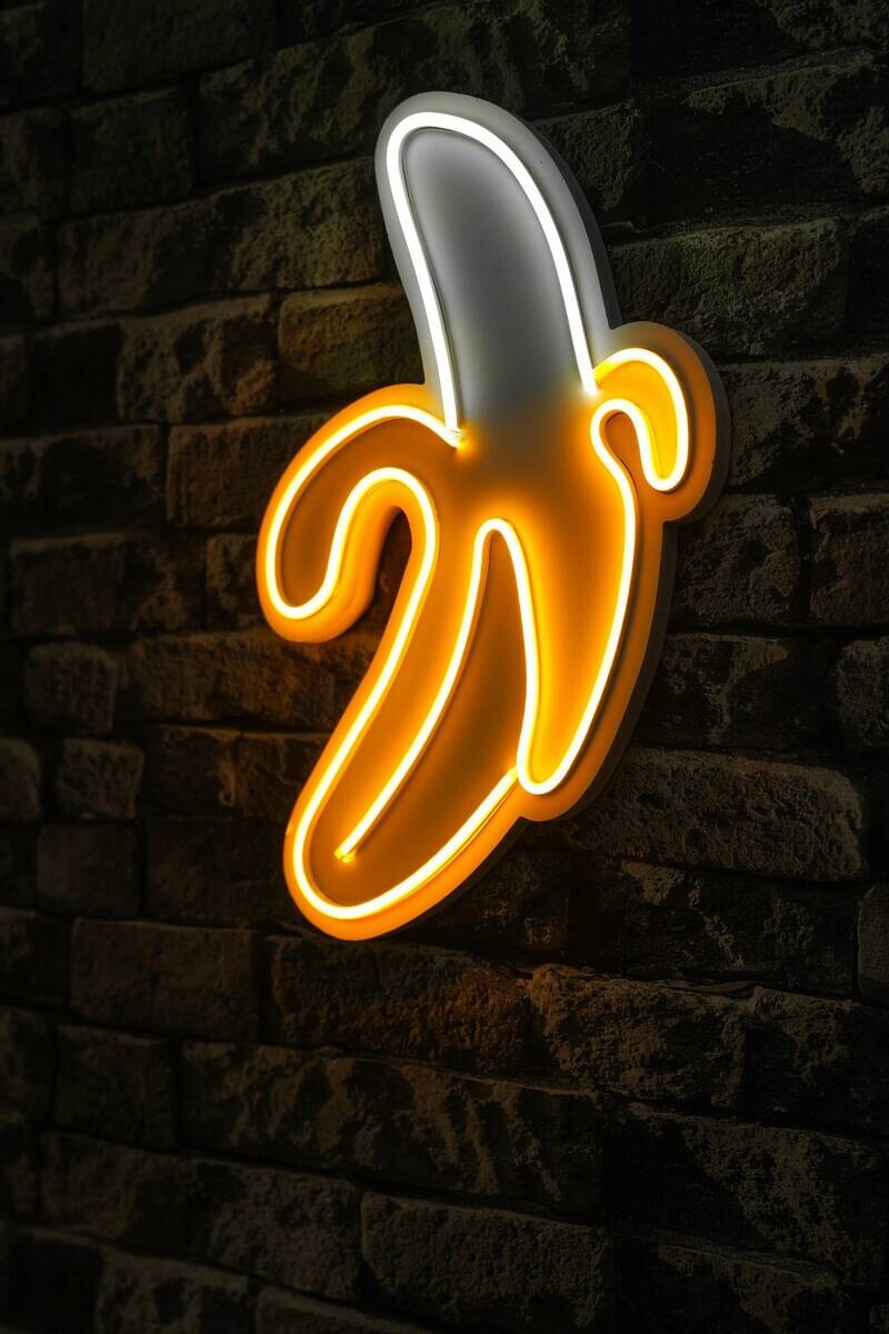 Opviq LED-Wandleuchte weiß gelb PVC B/H/T/L: ca. 30x40x3x30 cm