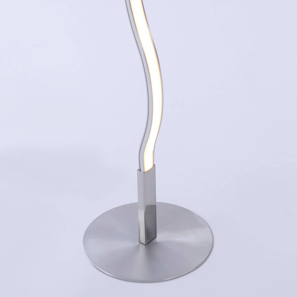 Just Light LED-Stehleuchte WAVE 15168-55 weiß stahlfarbig Metall Kunststoff B/H/T: ca. 14x120x14 cm 1 Brennstellen