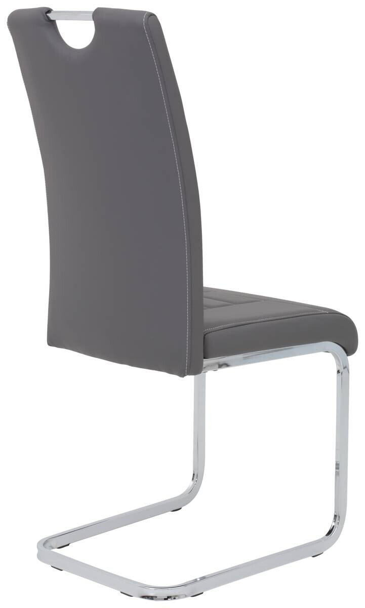 Schwingstuhl Ruby 4er Set grau Kunstleder B/H/T: ca. 44x103x60 cm