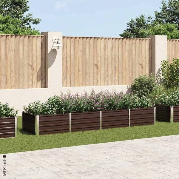 Hochbeet braun Stahl B/H/L: ca. 80x45x320 cm