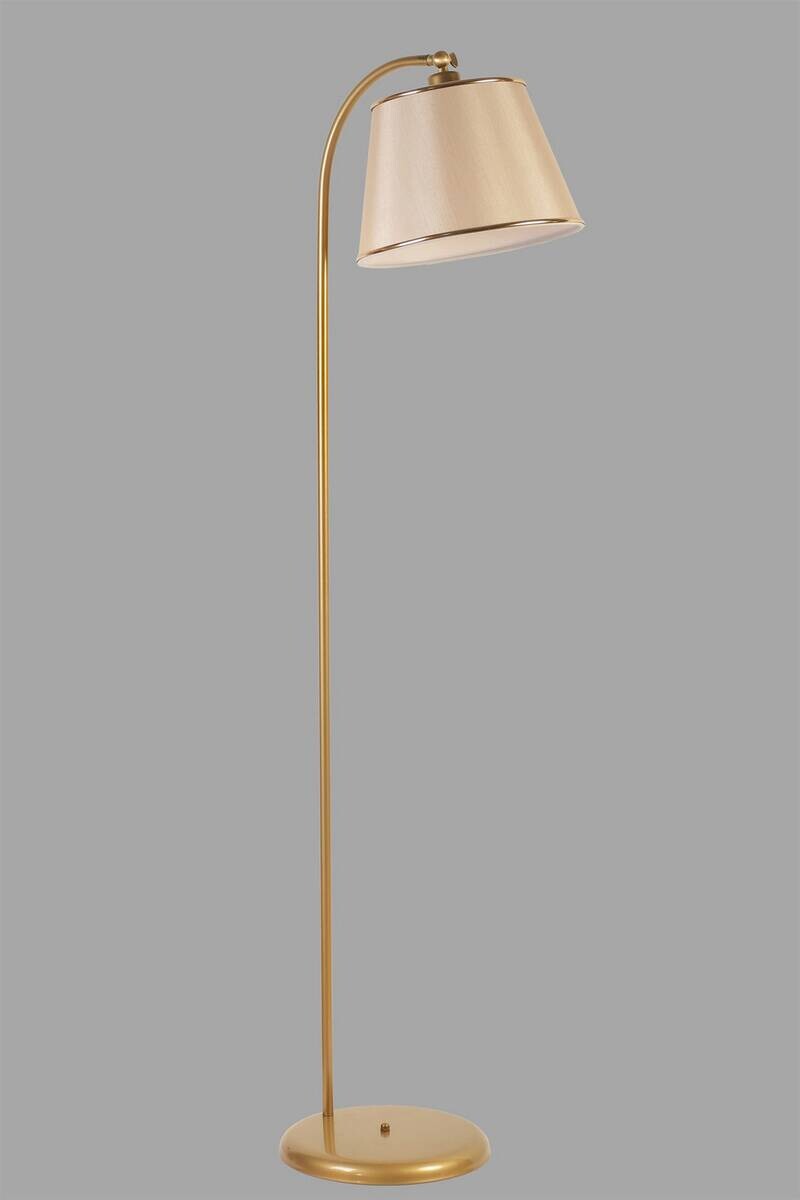 Stehleuchte gold Metall B/H/L/D: ca. 30x154x30x30 cm E27 1 Brennstellen