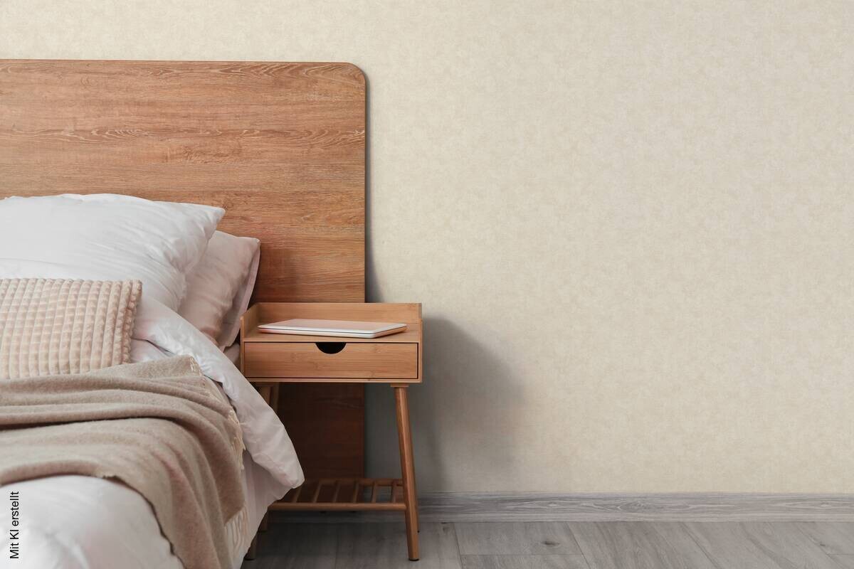 Vliestapete Uni creme B/L: ca. 53x1005 cm