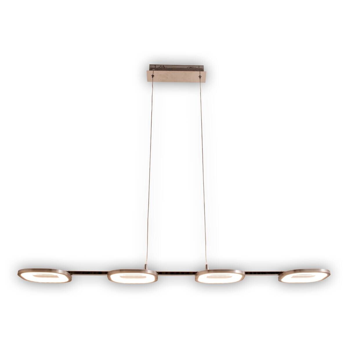 Näve Leuchten Pendelleuchte 7070342 stahlfarbig Kunststoff Metall B/H/T: ca. 16x150x100 cm null 4 Brennstellen
