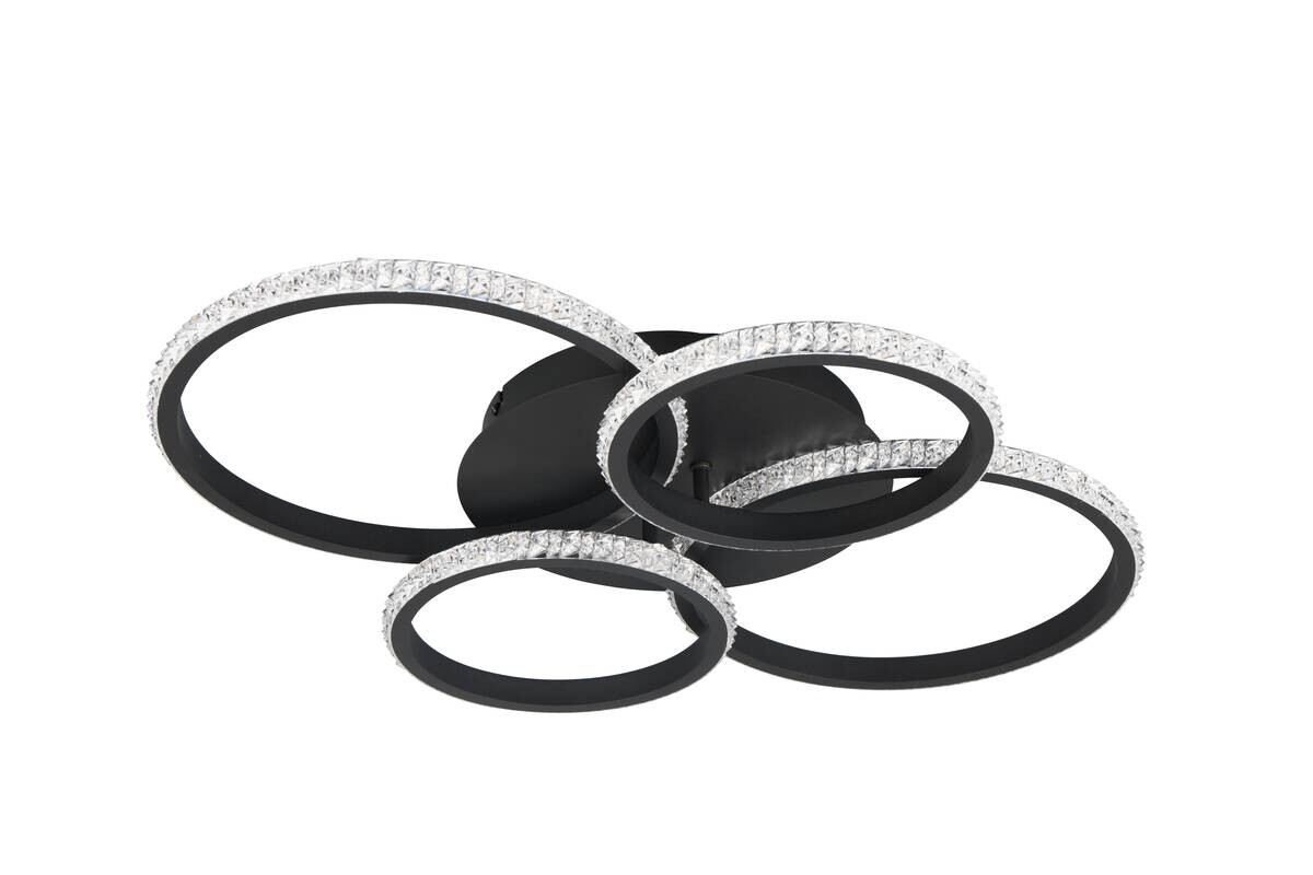 Reality LED-Deckenleuchte Cires mattschwarz Metall B/H/L: ca. 8,5x49,5x65,5 cm