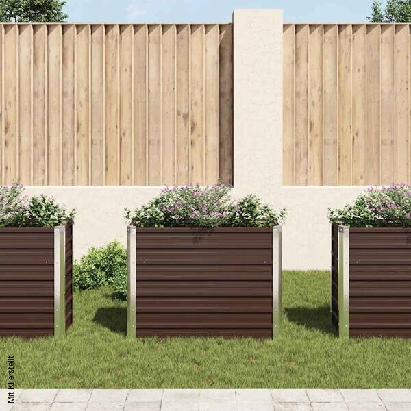 Hochbeet braun Stahl B/H/L: ca. 40x77x100 cm
