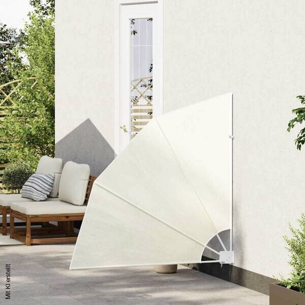 vidaXL Balkonfächer creme H/T/L: ca. 140x140x140 cm