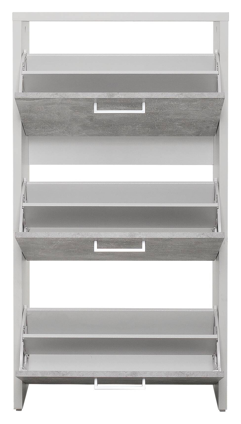 Schuhkipper Fulda Beton Optik weiß B/H/T: ca. 61x115x25 cm