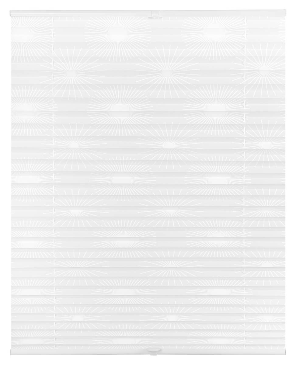 LICHTBLICK Spannplissee Sonne weiß B/L: ca. 120x130 cm