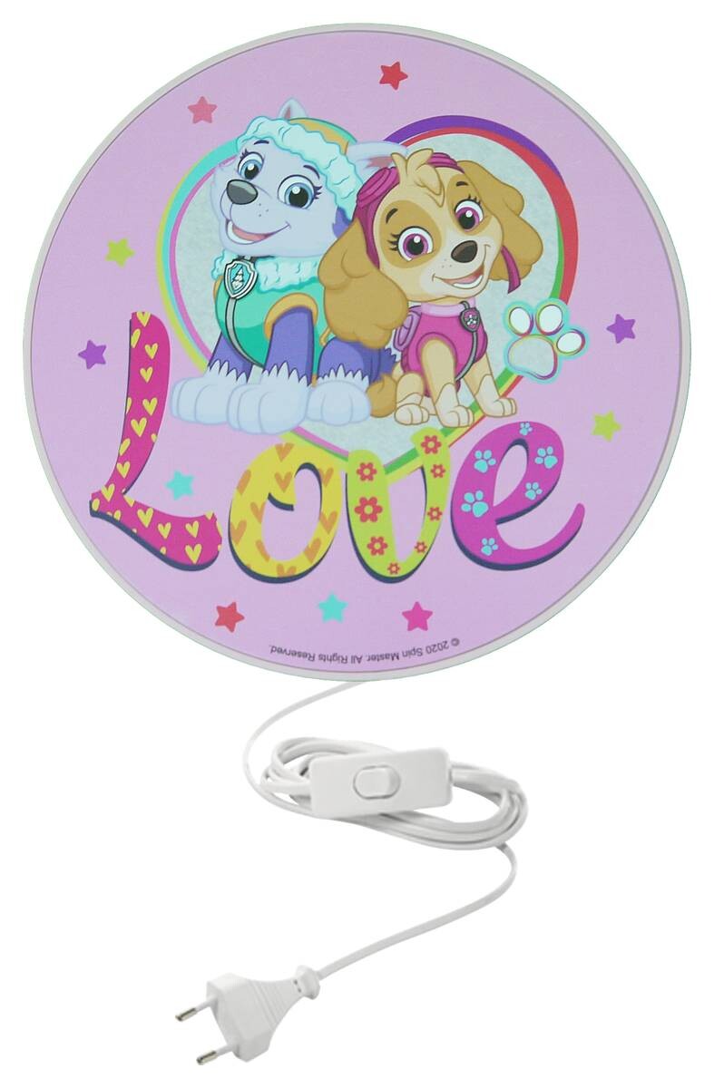 Niermann Kinderwandleuchte Pawsitive Pups rosa Kunststoff D: ca. 25 cm E14 1 Brennstellen