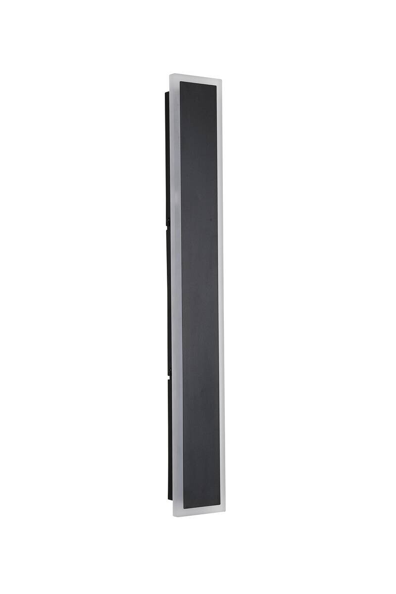 LED-Außenwandleuchte schwarz sand B/H/T: ca. 8x60x5 cm