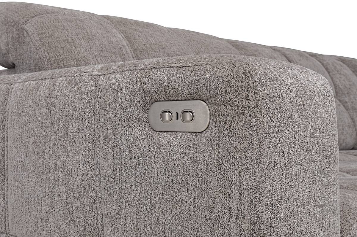 Ecksofa mit elektrischer Sitztiefenverstellung taupe Polyester B/H/T: ca. 299x100x107 cm