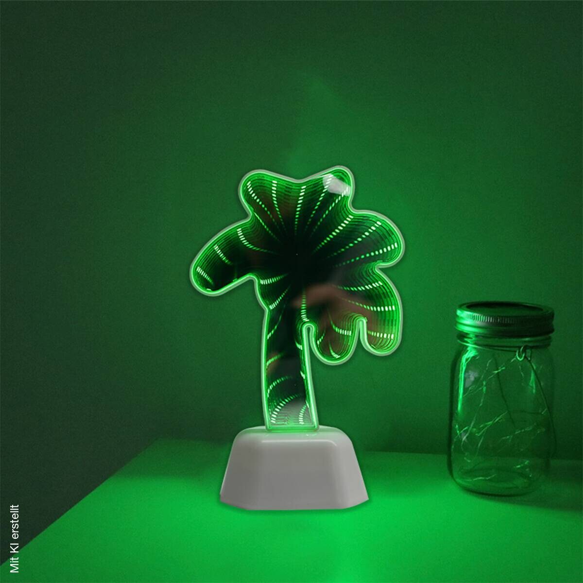 POCOline LED-Infinityleuchte Kaktus B/H/L: ca. 7,2x19x7,7 cm