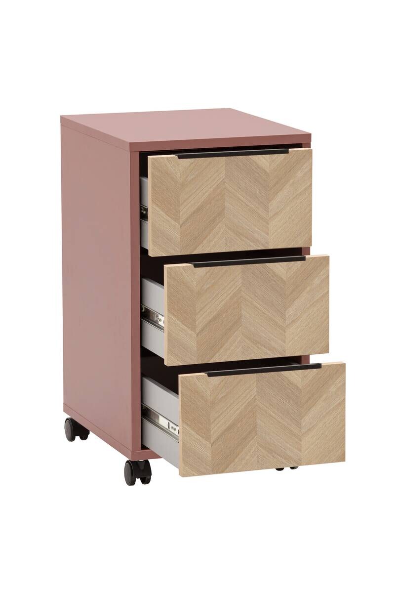 Rollcontainer Piazza braun B/H/T: ca. 32,6x59,7x39,1 cm