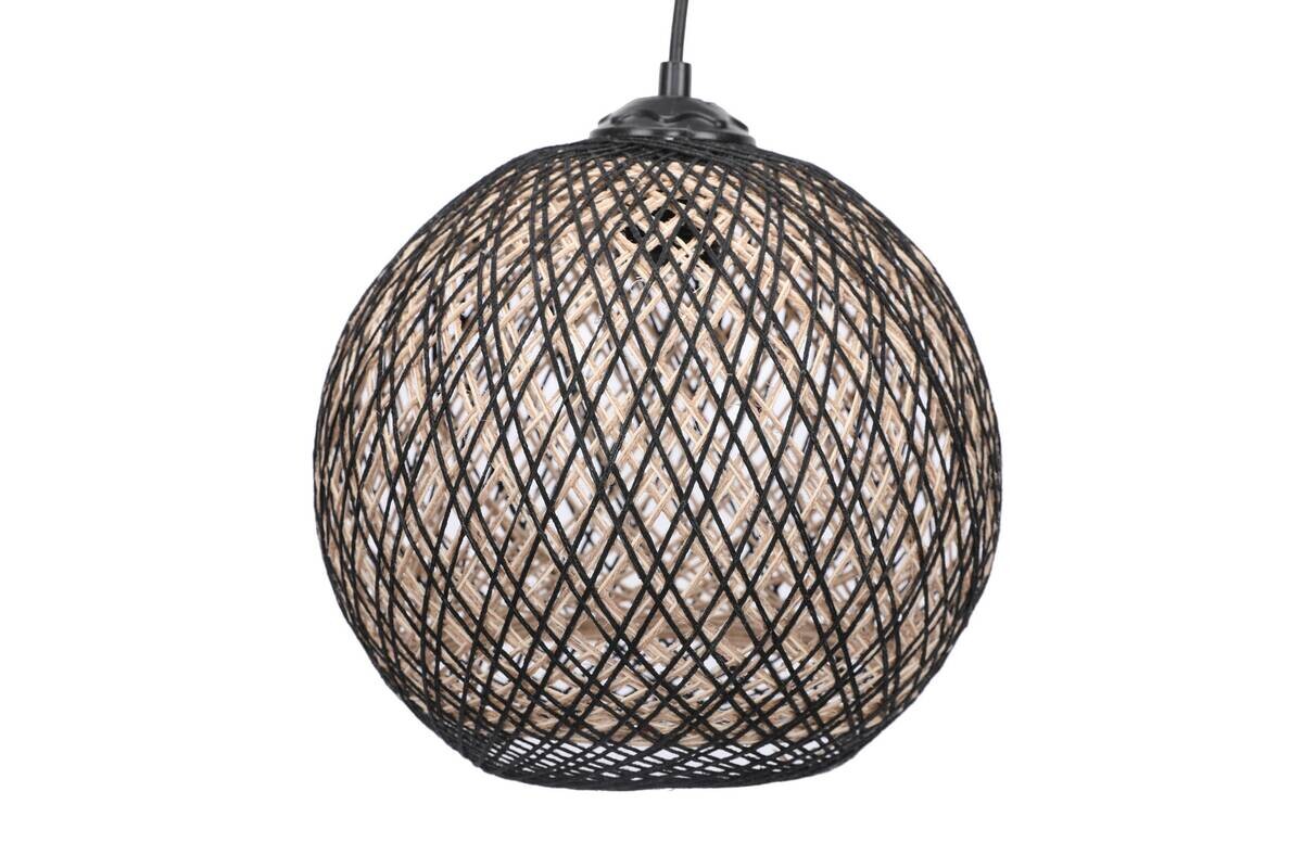 Opviq Pendelleuchte schwarz creme B/H/T/L: ca. 22x55x24x22 cm E27 1 Brennstellen