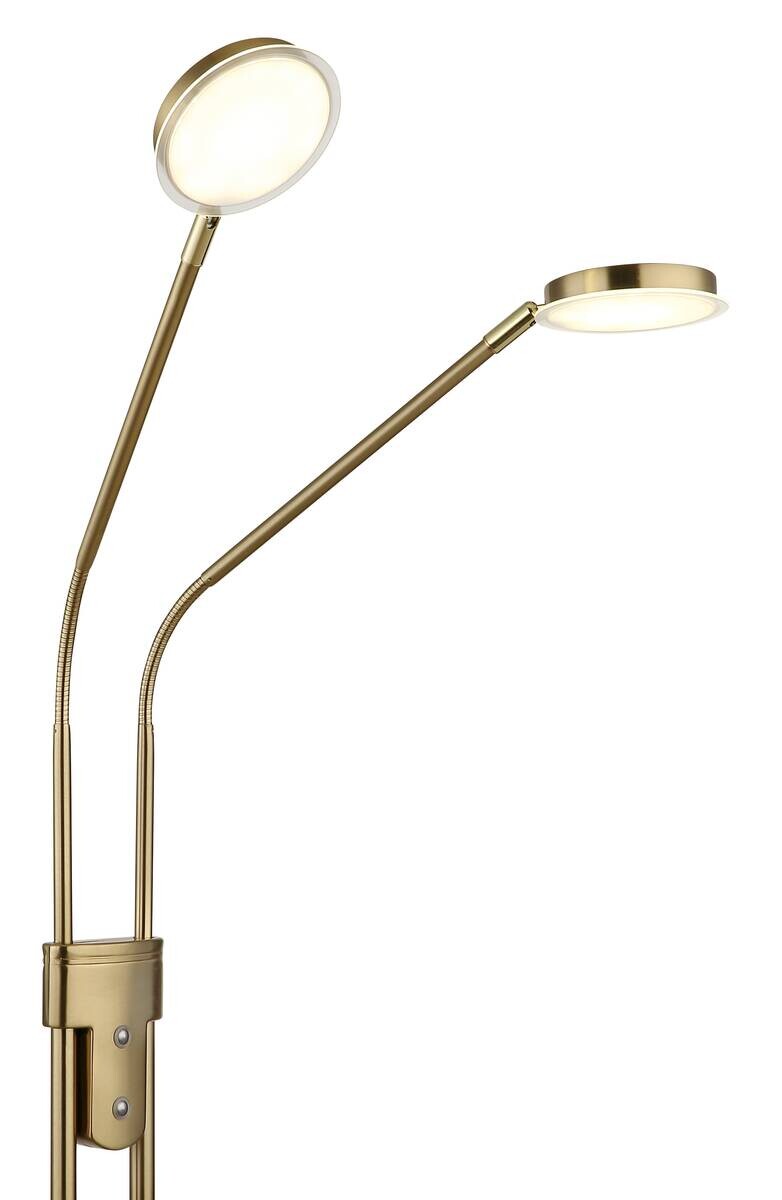 GLOBO Stehlampe messing Metall B/H/T: ca. 25x173x93 cm 2 Brennstellen