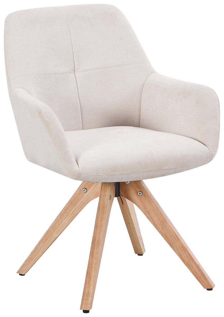 Armlehnstuhl Woody beige Webstoff B/H/T: ca. 62x85,5x64 cm