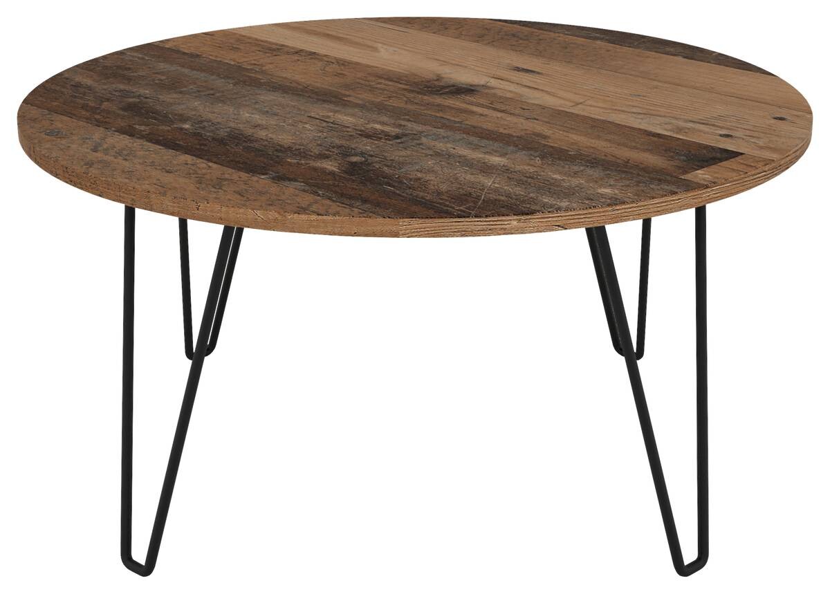 Couchtisch FLAIR Eiche Old Wood Nachbildung schwarz pulverbeschichtet