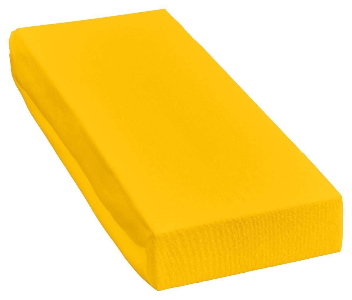 POCOline Microfaser Spannbetttuch gelb 100% Polyester B/L: ca. 180x200 cm