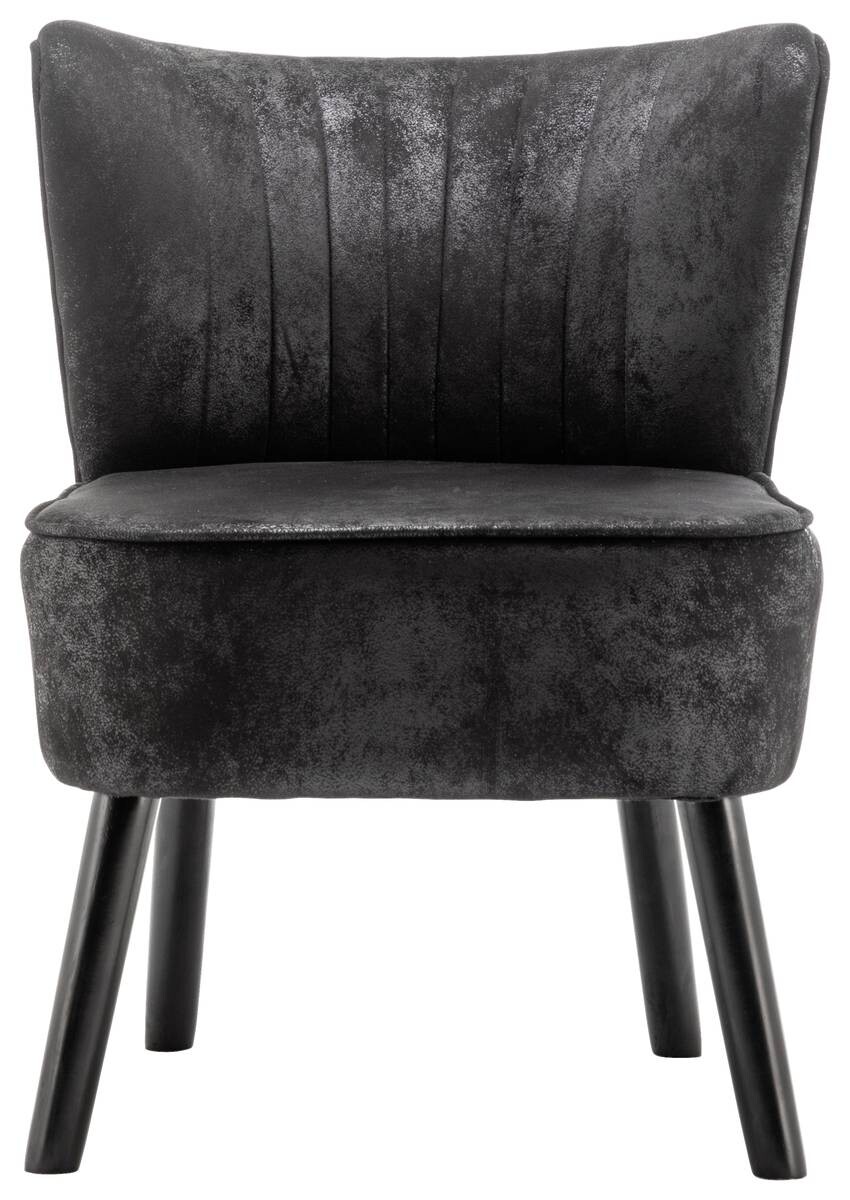 Sessel schwarz Vintage Microfaser B/H/T: ca. 57x76x68 cm