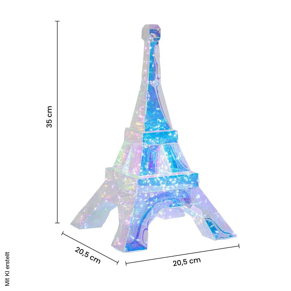 Nolo LED-Dekoleuchte Eiffelturm transparent