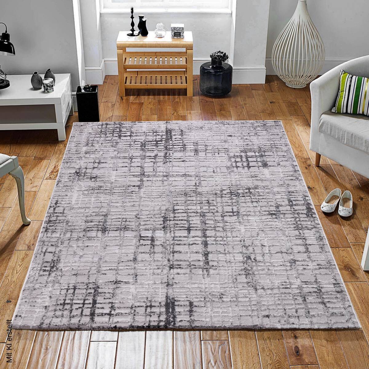 Sanat Teppich Evra hellgrau B/L: ca. 80x150 cm