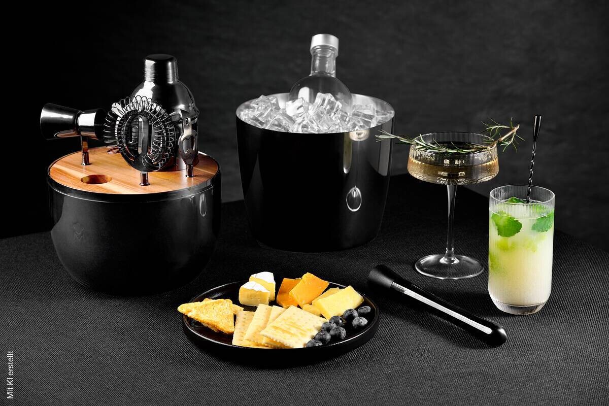 MASTERPRO Cocktail-Set THE DROP schwarz Edelstahl