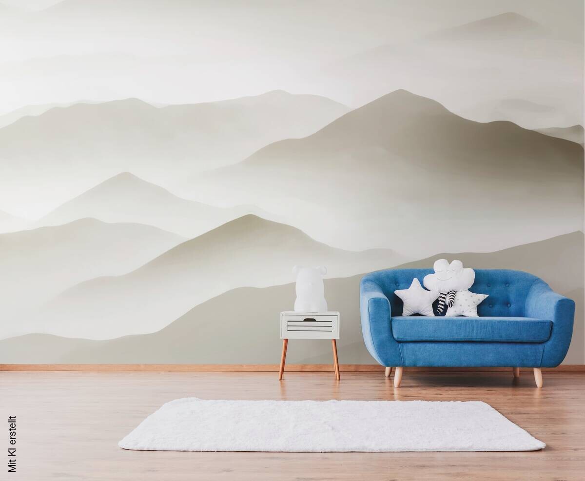 Livingwalls Fototapete Landschaft weiß beige B/L: ca. 280x371 cm