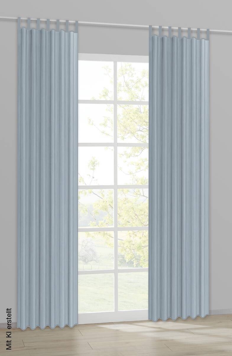 Sensation Schlaufenvorhang Look blau B/L: ca. 140x235 cm