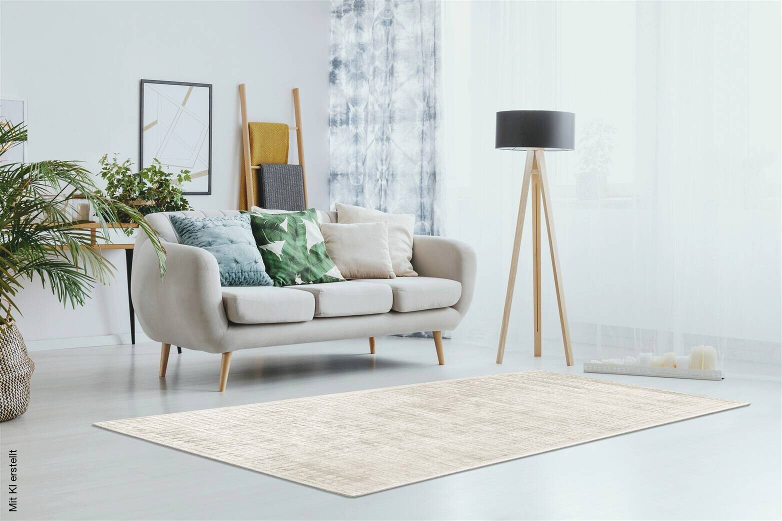 Padiro Kurzflorteppich Karma 125 silber B/H/L: ca. 120x0,8x170 cm