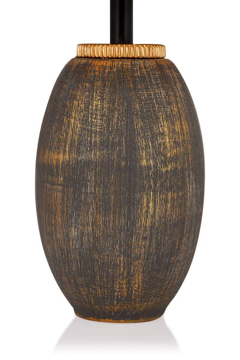 Opviq Tischleuchte braun gold Keramik B/H/L: ca. 30x46x30 cm E27 1 Brennstellen