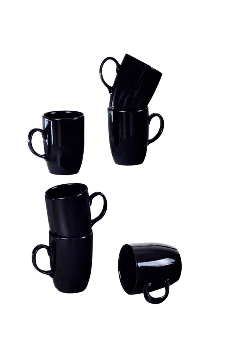 HermiaConcept Kaffeebecher 6-tlg. schwarz Keramik 6 tlg.