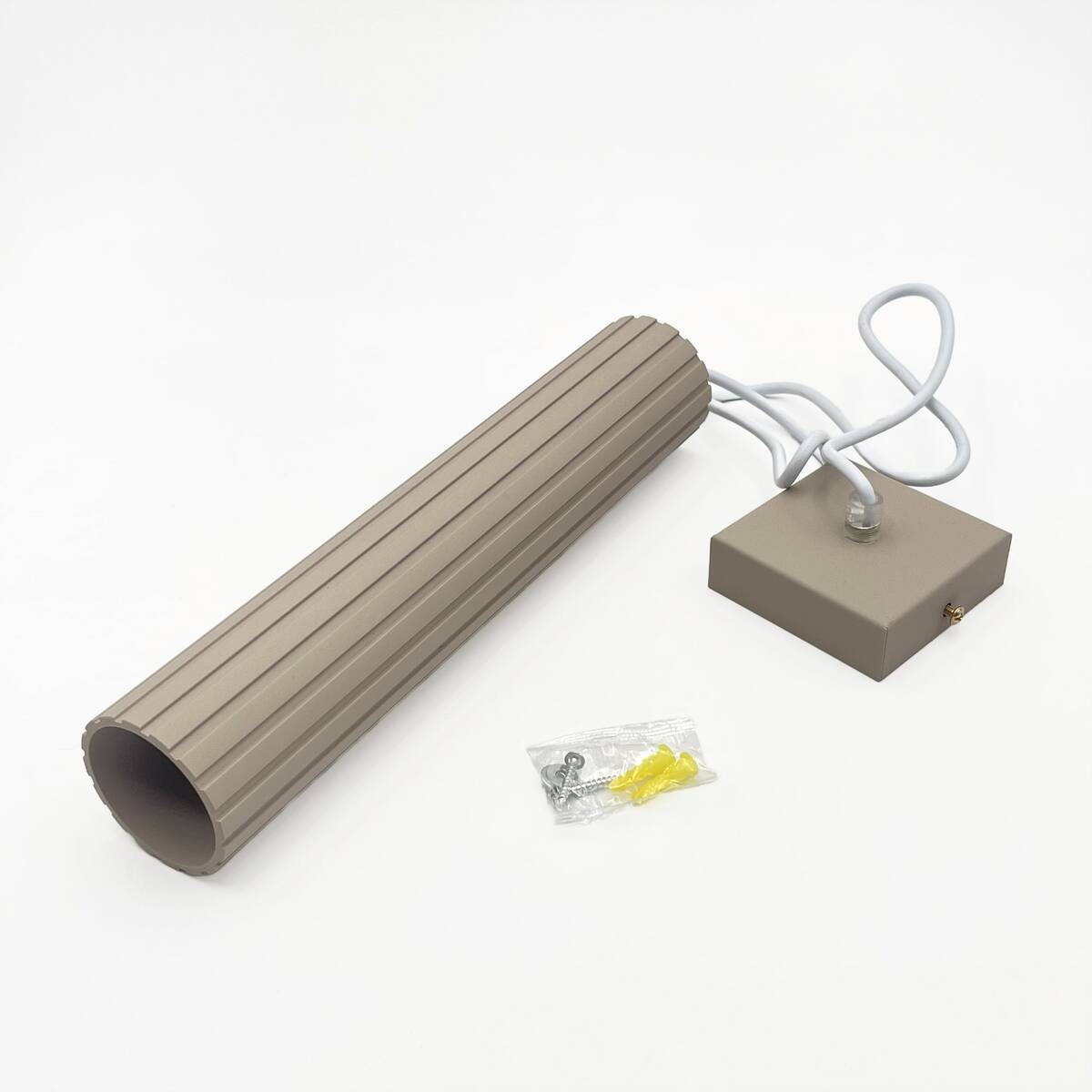 Lamkur Strahler Prisma beige Stahl B/H/L: ca. 6,5x118x6,5 cm 1 Brennstellen