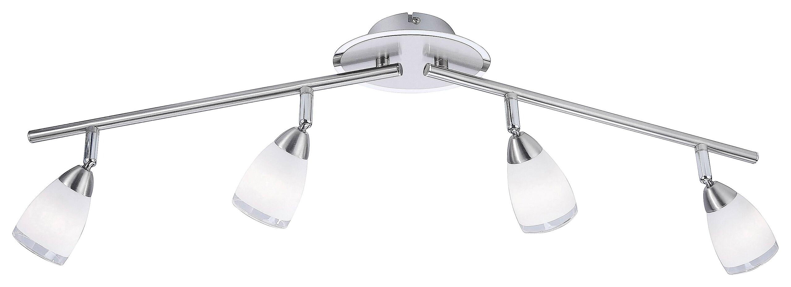Just Light LED-Deckenleuchte Vino weiß Stahl B/H/L: ca. 76x17,5x81 cm G9 4 Brennstellen