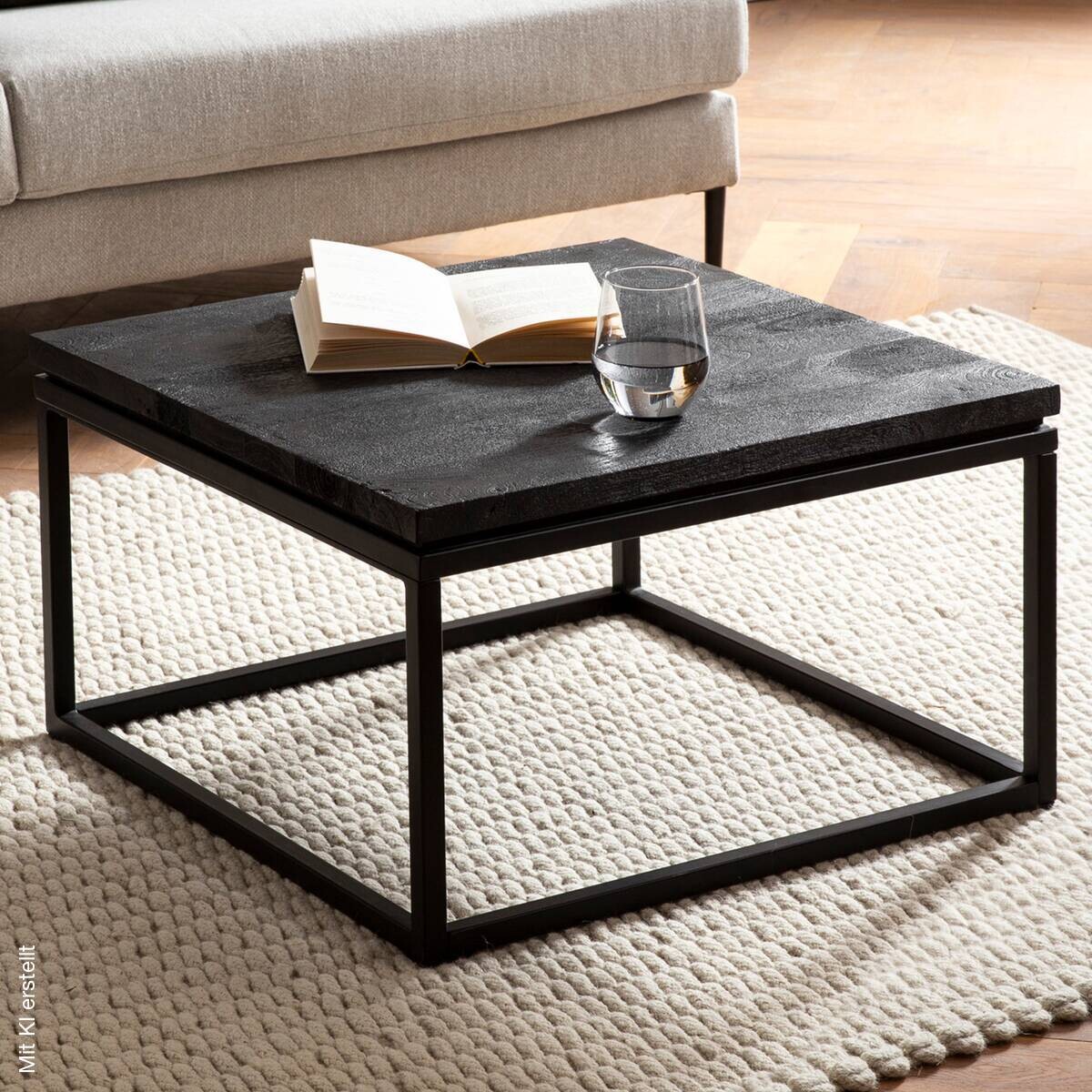 Couchtisch schwarz B/H/T: ca. 60x35x60 cm