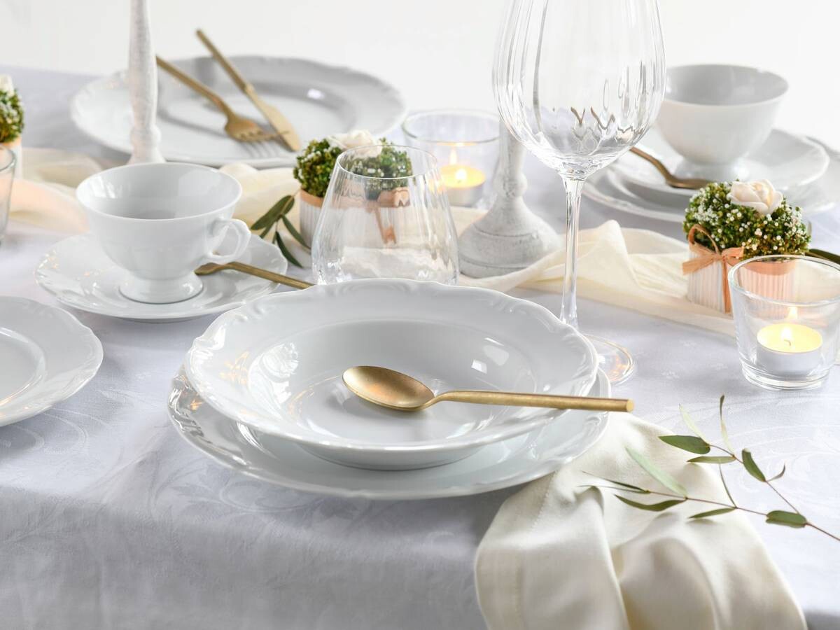 CreaTable Kombiservice Maria Theresia weiß Porzellan 30 tlg.