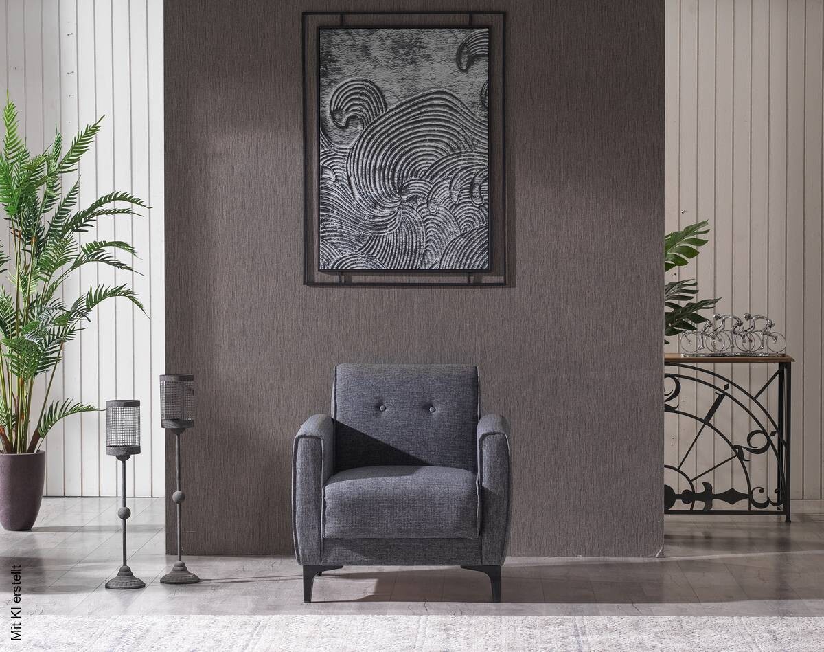 Sofa 3-2-1 San Marino anthrazit Microfaser