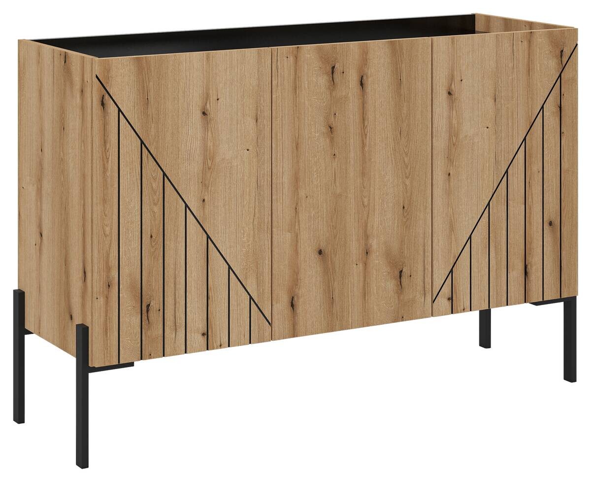 Sideboard Neo Evoke Oak Nachbildung schwarz B/H/T: ca. 120x81x40 cm