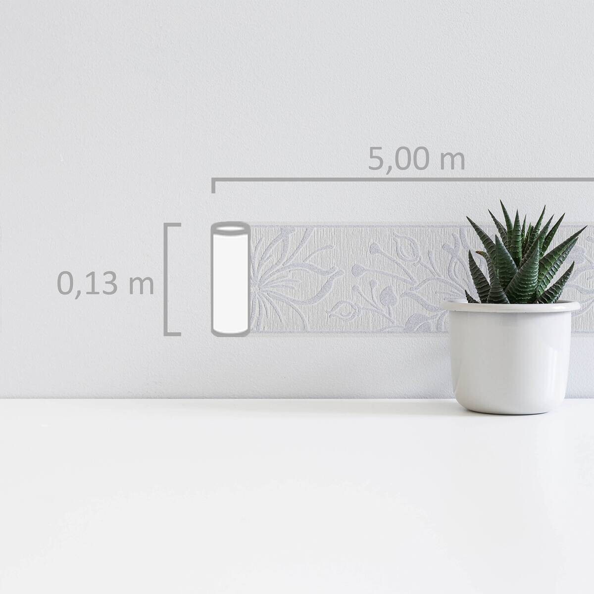 A.S.Creation Bordüre weiß B/H/D: ca. 13x500x8,5 cm